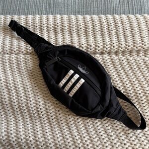 Adidas Black and White Belt Bag